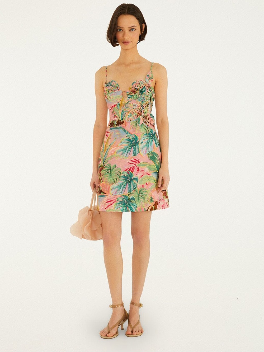 Farm Rio: Soft Pink Pool Time 3d Flowers Mini
Dress - Picture 4 of 8